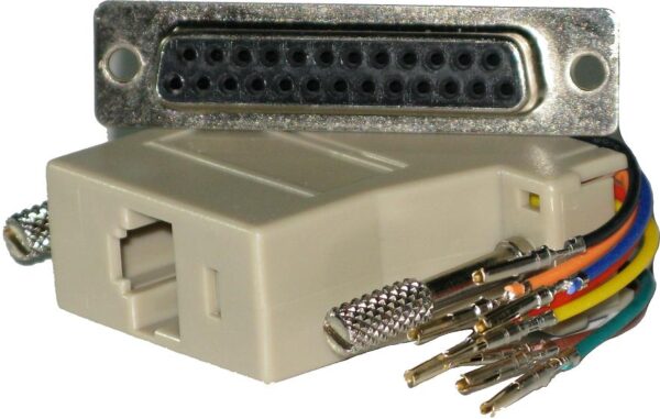 Serial RS232 Modular DB25 Female to RJ45 Adapter converter connector