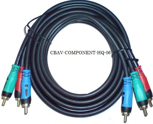 6Ft (2M) High Performance YPbPr Component 3*RCA Video Cable For HDTV DVD Blu-ray