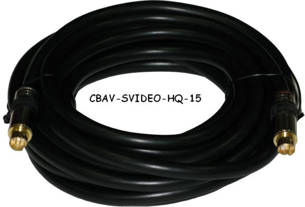 15Ft High Performance Mini Din 4-pin S-Video to Mini Din 4-pin S-Video Cable 