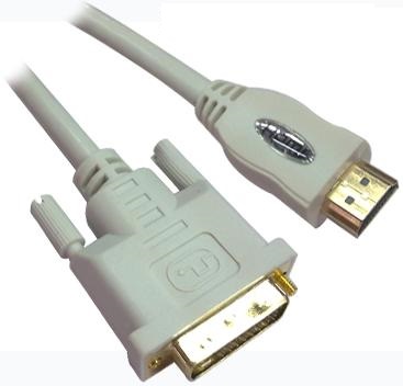 15Ft 5M White  HDMI Male to DVI 24+1 Male Dual Link HDCP video Cable Adapter