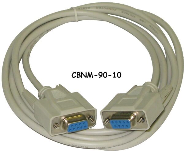 10Ft RS232 DB9 Female to Female Serial NULL Modem Data Cable light gray