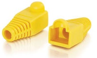 50 PCS/Per Bag Yellow Color CAT5E CAT6 RJ45 Ethernet Network Cable Boots