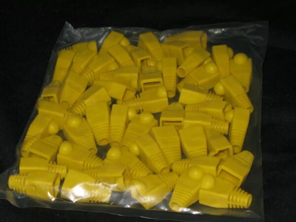 50 PCS/Per Bag Yellow Color CAT5E CAT6 RJ45 Ethernet Network Cable Boots