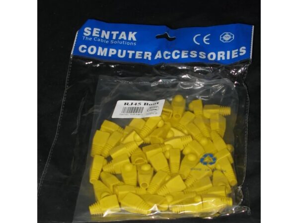 50 PCS/Per Bag Yellow Color CAT5E CAT6 RJ45 Ethernet Network Cable Boots