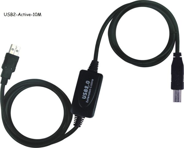 30FT 10M USB 2.0 Active Repeater Booster A male B male Cable Printer Scanner HDD