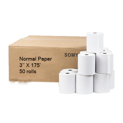 Premium Bond Paper 3” x 175’  (50 Rolls)