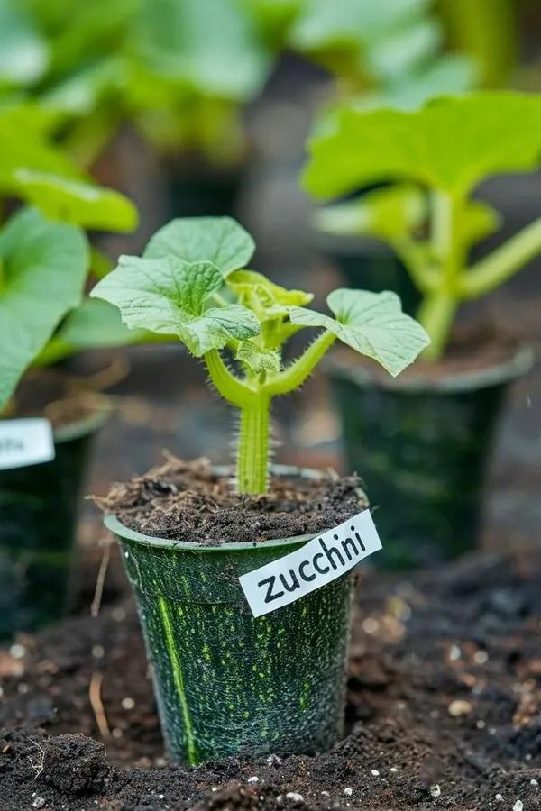 84. Dark Green Zucchini Seedling 绿色意大利瓜苗