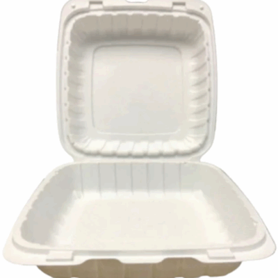 Take Out Box 8" x 8" PP Hinged Containers