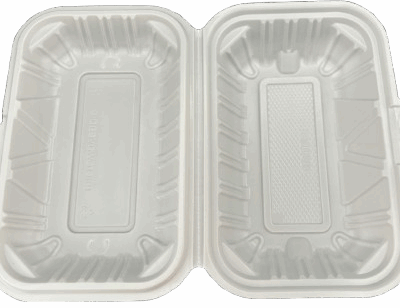 Take Out Box  8.5" x 5.5" x 2.75" PP Hinged Containers