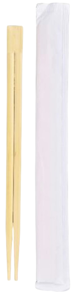 9” Bamboo Chopsticks Paper  Wrapped 紙包竹筷