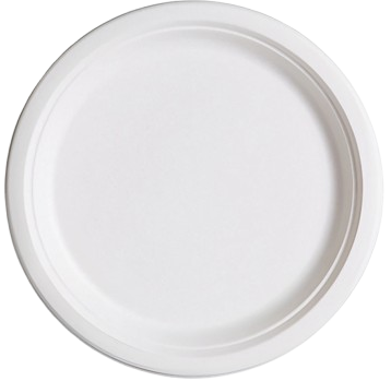 7” Biodegradable Sugarcane Bagasse  Round Plate 1000/cs