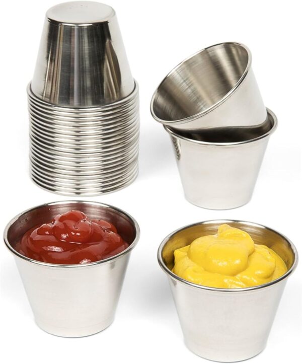 2/4 oz Stainless Steel Sauce Cup
