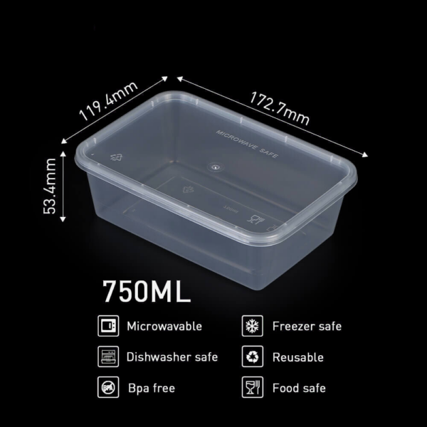 Deli Plastic Container密封長方形盒
