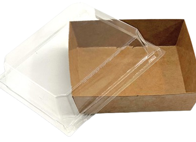 Square Kraft Paper Container with Lid