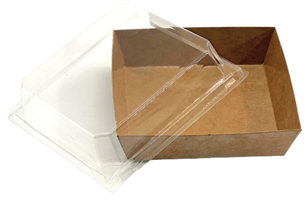 Square Kraft Paper Container with Lid
