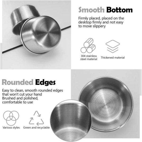 2/4 oz Stainless Steel Sauce Cup