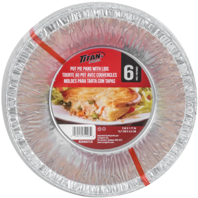 Titan 5” Aluminum Pot Pie Pans 